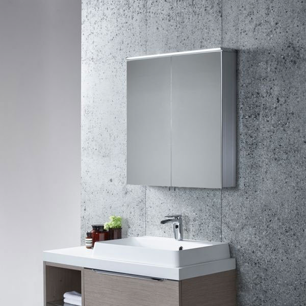 Tavistock Dynamic Double Door Mirror Cabinet with LED Light Feature Large Image