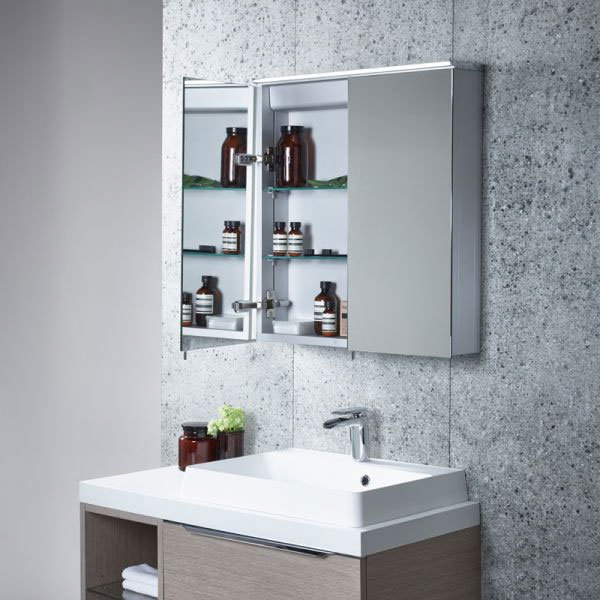 Tavistock Dynamic Double Door Mirror Cabinet with LED Light Standard Large Image