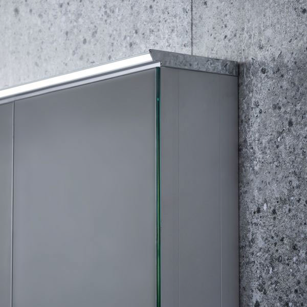 Tavistock Dynamic Double Door Mirror Cabinet with LED Light In Bathroom Large Image