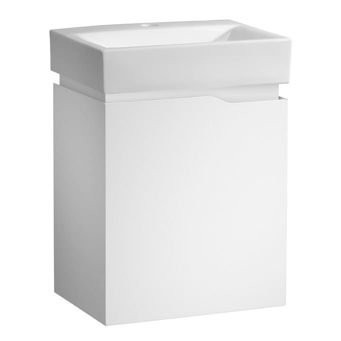 Tavistock Edge 450mm Wall Mounted Unit & Basin - Gloss White Large Image