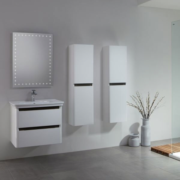 Tavistock Equate 330mm Storage Unit - Gloss White/Grey Oak Feature Large Image