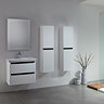 Tavistock Equate 330mm Storage Unit - Gloss White/Grey Oak Feature Large Image