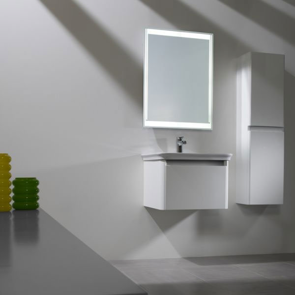 Tavistock Equate 600mm Wall Mounted Unit & Basin - Gloss White Feature Large Image