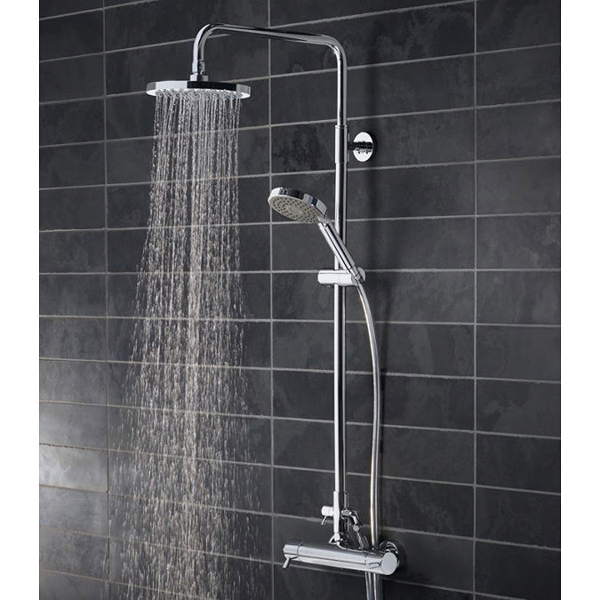 Tavistock Kinetic Thermostatic Diverter Bar Valve with Shower Head System Profile Large Image