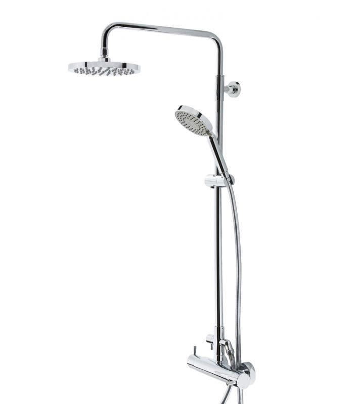 Tavistock Kinetic Thermostatic Diverter Bar Valve with Shower Head System Large Image