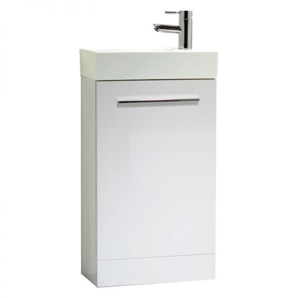 Tavistock Kobe 450mm Freestanding Unit & Basin - Gloss White Large Image