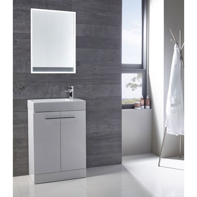 Tavistock Kobe 560mm Freestanding Unit & Basin - Gloss White Feature Large Image