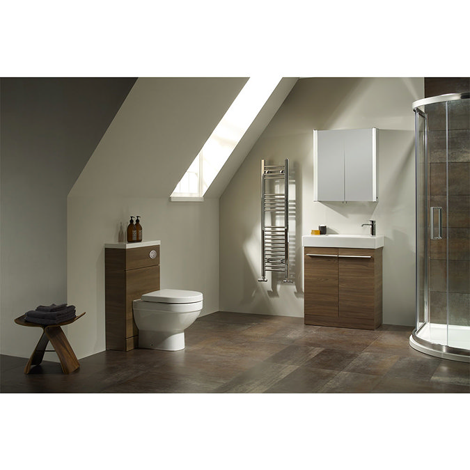 Tavistock Kobe 560mm Freestanding Unit & Basin - Walnut In Bathroom Large Image