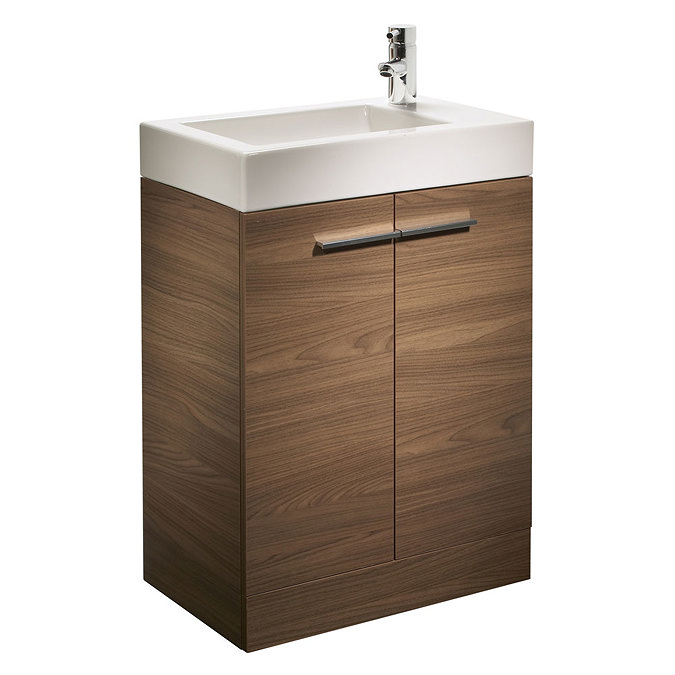 Tavistock Kobe 560mm Freestanding Unit & Basin - Walnut Large Image