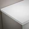 Tavistock Lansdown 1200mm Curved Vanity Unit with Arctic White Double Basin Worktop - Linen White