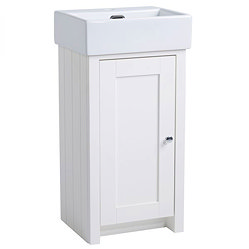 Tavistock Lansdown 400mm Cloakroom Unit with Basin - Linen White Large Image