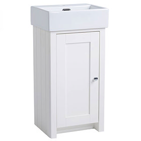 Tavistock Lansdown 400mm Cloakroom Unit with Basin - Linen White Large Image