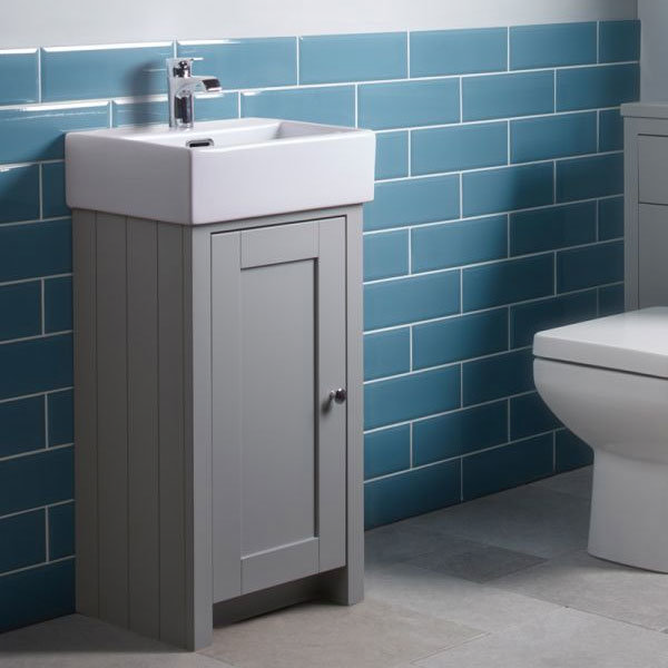 Tavistock Lansdown 400mm Cloakroom Unit with Basin - Pebble Grey Profile Large Image