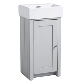 Tavistock Lansdown 400mm Cloakroom Unit with Basin - Pebble Grey Large Image