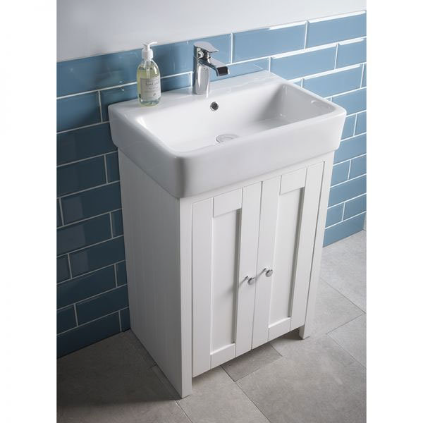 Tavistock Lansdown 550mm Freestanding Unit with Basin - Linen White Profile Large Image