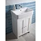 Tavistock Lansdown 550mm Freestanding Unit with Basin - Linen White Profile Large Image