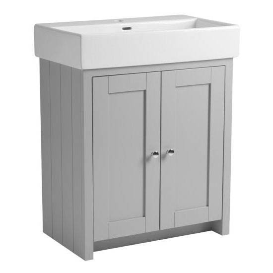 Tavistock Lansdown 700mm Freestanding Unit With Basin | Pebble Grey