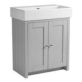 Tavistock Lansdown 700mm Freestanding Unit with Basin - Pebble Grey Large Image