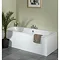 Tavistock Meridian MDF 1700 Plain Front Bath Panel - Gloss White - F782 Profile Large Image