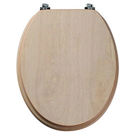 Tavistock Millennium Toilet Seat with Chrome Hinge - Various Colour Options Limed Oak