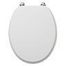 Tavistock Millennium Toilet Seat with Chrome Hinge - White Large Image