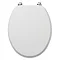 Tavistock Millennium Toilet Seat with Chrome Hinge - White Large Image