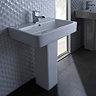 Tavistock Q60 575mm Ceramic Basin & Pedestal Profile Large Image