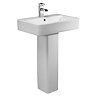 Tavistock Q60 575mm Ceramic Basin & Pedestal Large Image