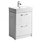 Tavistock Q60 575mm Freestanding Unit & Basin - Gloss White Large Image