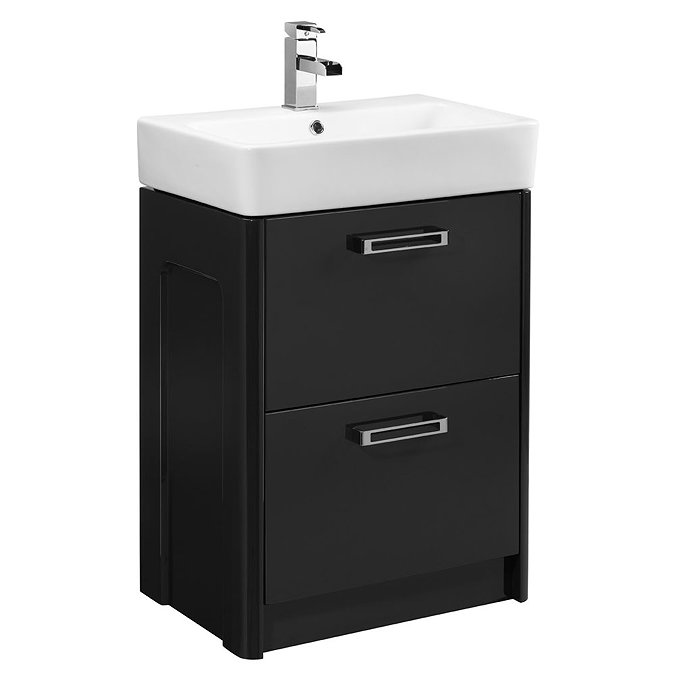 Tavistock Q60 575mm Freestanding Unit & Basin - Graphite Large Image