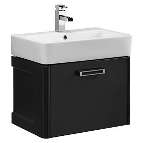 Tavistock Q60 575mm Wall Mounted Unit & Basin - Graphite Large Image