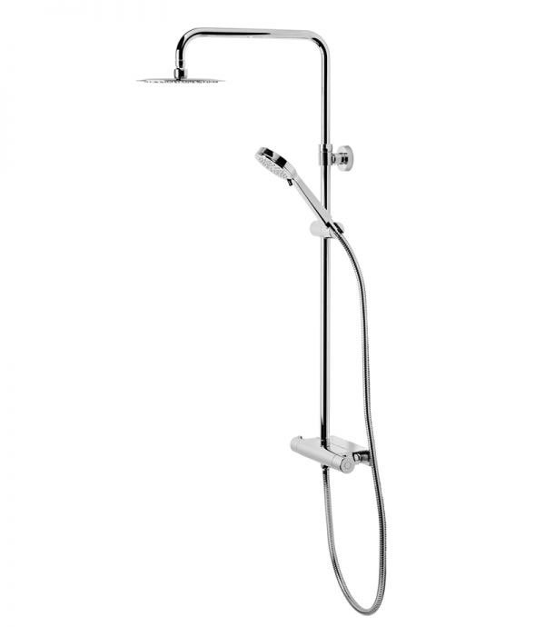 Tavistock Quantum Thermostatic Diverter Bar Valve with Shower Head & Accessory Shelf Large Image