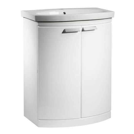 Tavistock Tempo 650mm Freestanding Unit & Basin - Gloss White Large Image