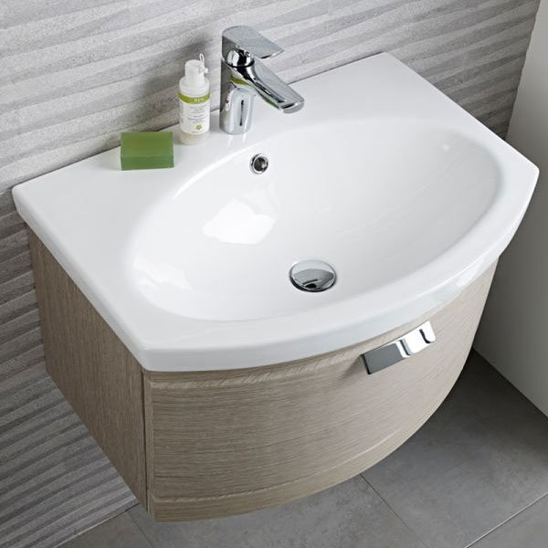 Tavistock Tempo 650mm Wall Mounted Unit & Basin - Light Java Feature Large Image