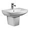 Tavistock Vibe 460mm Ceramic Basin & Semi-Pedestal Large Image