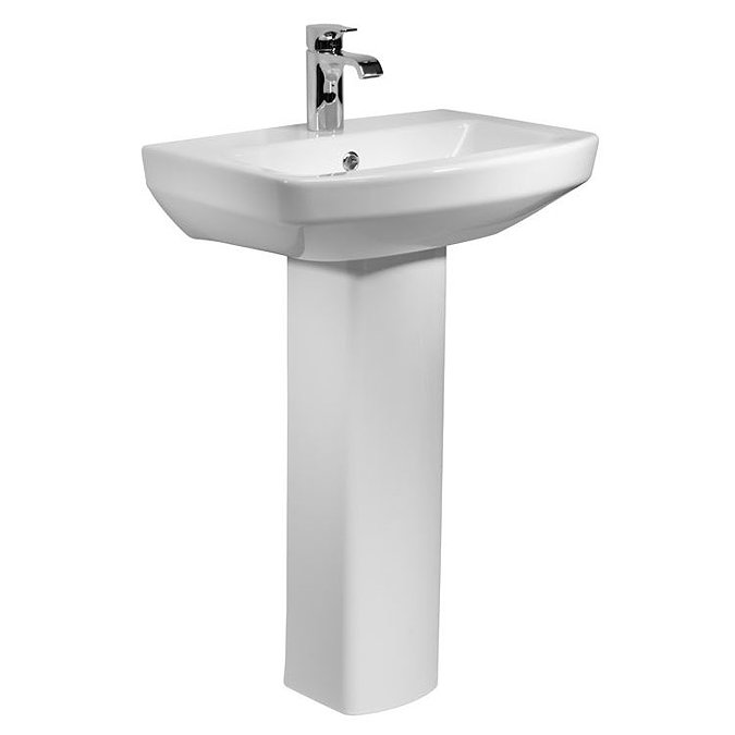 Tavistock Vibe 550mm Ceramic Basin & Pedestal Large Image