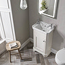 Tavistock Vitoria 500mm Cloakroom Unit & Basin - Linen White  Profile Large Image