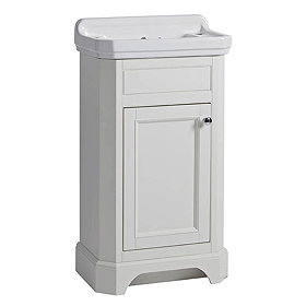 Tavistock Vitoria 500mm Cloakroom Unit & Basin - Linen White Large Image