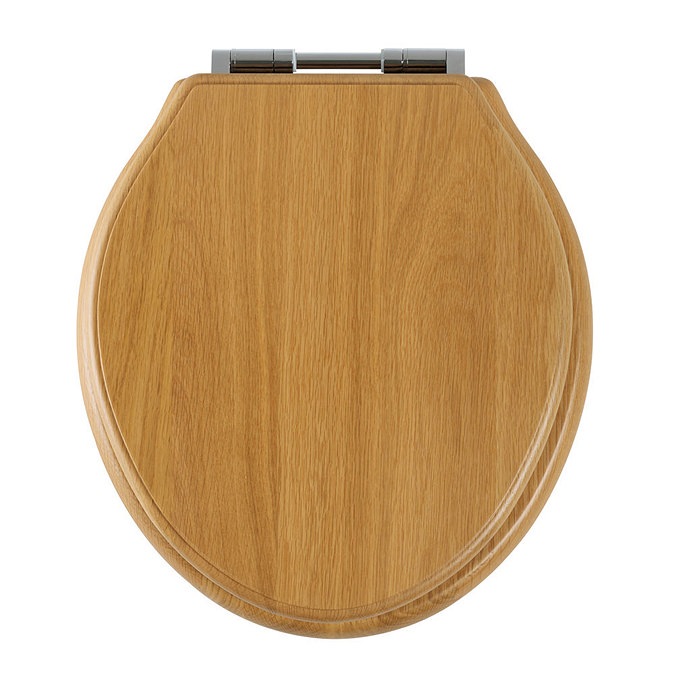 Tavistock Vitoria Soft Close Bar Hinge Seat - Solid Natural Oak Large Image