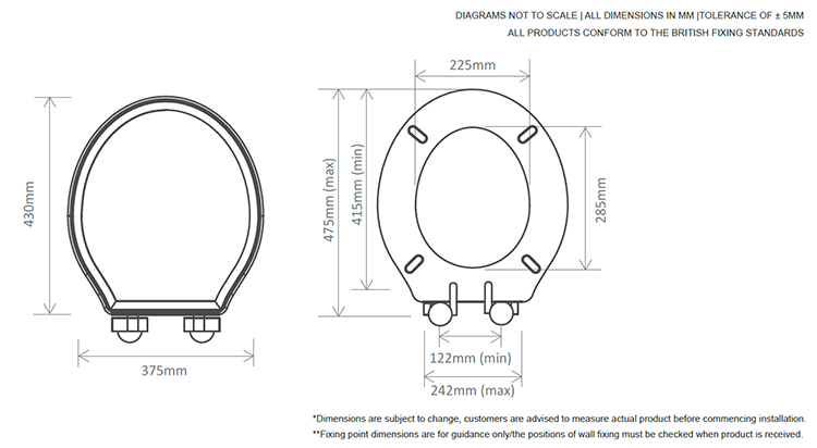 Tavistock Vitoria Soft Close Bar Hinge Seat - White