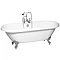 TC - Boston 1750 x 800mm Freestanding Acrylic Bath with Chrome Feet Large Image