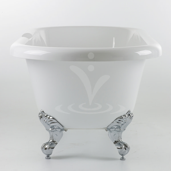 Roma 1700 x 750 Luxury Double Ended Freestanding Bath with Chrome Leg Set Profile Large Image