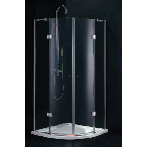 TC - Fortuna Frameless Quadrant Shower Enclosure - 2 x Size Options Large Image
