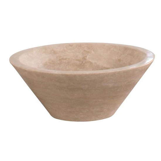 TC - Travertine Conical Basin - TC-TRAVERTINE Large Image