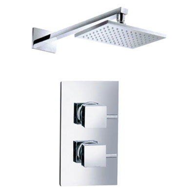TC - Trend Dual Square Valve & Shower Head - TC-TREND-SQVH Large Image