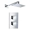 TC - Trend Dual Square Valve & Shower Head - TC-TREND-SQVH Large Image