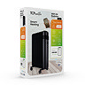 TCP Smart 2000W Black Wi-Fi Energy Saving Portable Free-Standing Oil 9 Finned Radiator  Newest Large