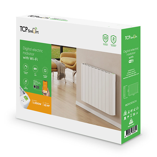 TCP Smart Wi-Fi Digital Electric Oil Filled Radiator 1000W  additional Large Image