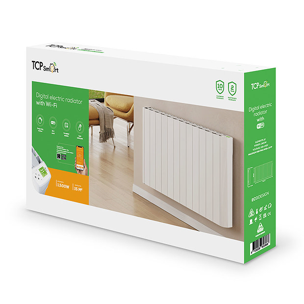 TCP Smart Wi-Fi Digital Electric Oil Filled Radiator 1500W  additional Large Image