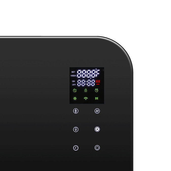 TCP Smart Wi-Fi Energy Saving Fixed or Portable Glass Panel Heater Black 1500W Standard Large Image